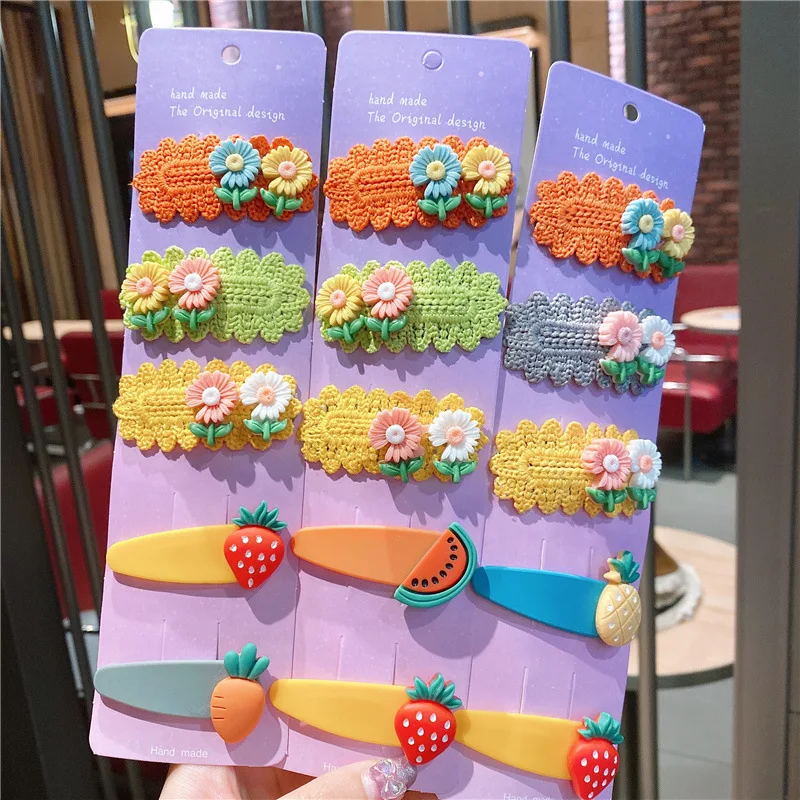 

Fashion Colorful Children Fruit Hairpin Flower Hairpin Daisy Side Clip Korean Top Clip Baby Hair Clips for Girls Accessories