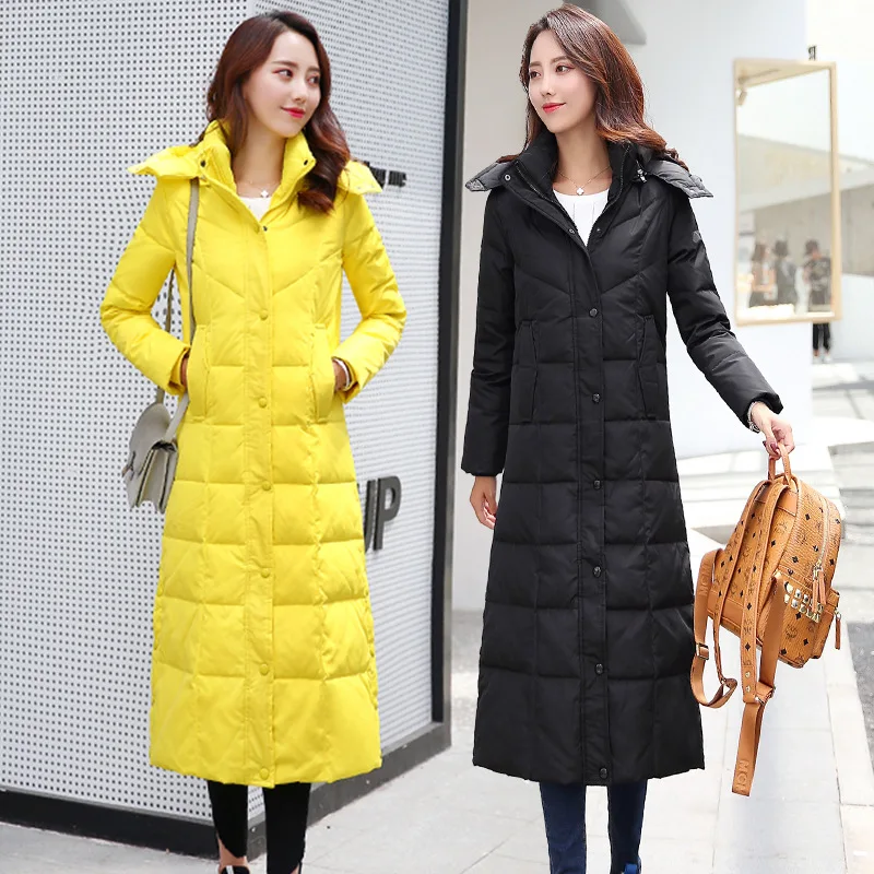 women jacket  coat women  down jacket women's knee length thickened oversized coat fashion slim winter coat trend