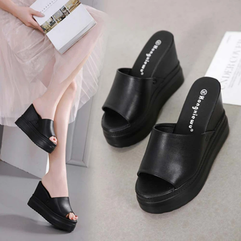 

Heel Chunky Ladies Summer Platform Women's Sandals Heels Fashion Women Shoes Thick Sole Luxury Sandal Woman's Slippers 2022 Shoe