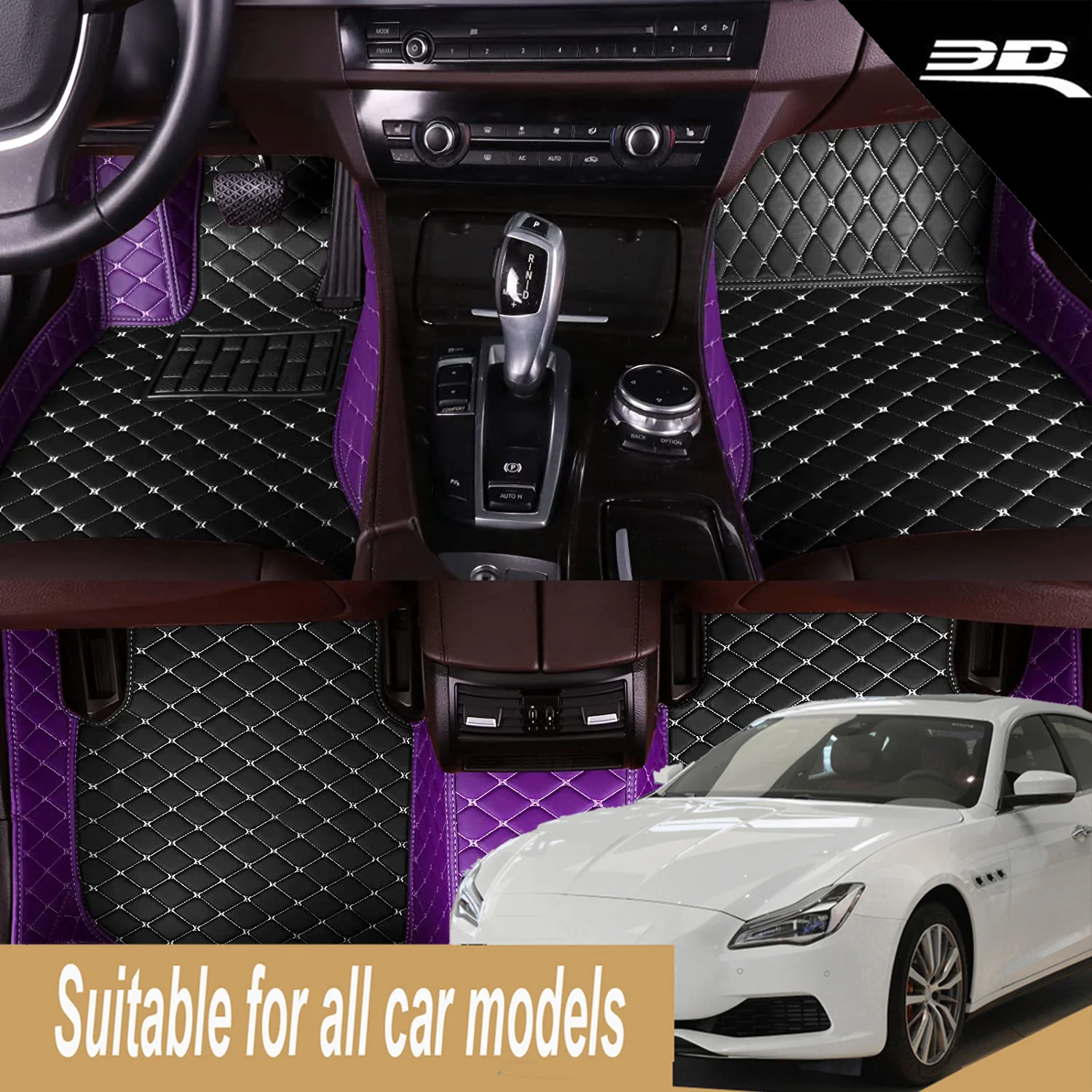 Фото 3D-коврики из искусственной кожи для Changan Kaicene F70 и Kaicene F300, водонепроницаемые, на заказ, аксессуары для автомобиля, напольные покрытия №3