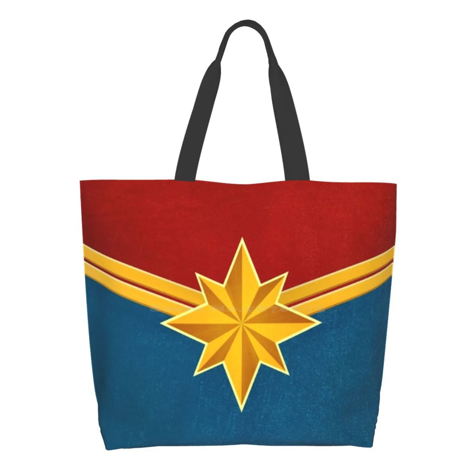 

Heroine Suit Printed Casual Tote Large Capacity Female Handbags Captain Comics Danvers Red Yellow Blue Movies Cinema Film