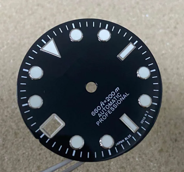 

New! Strong Green Luminous NH35 Left Handed Dial with S Logo