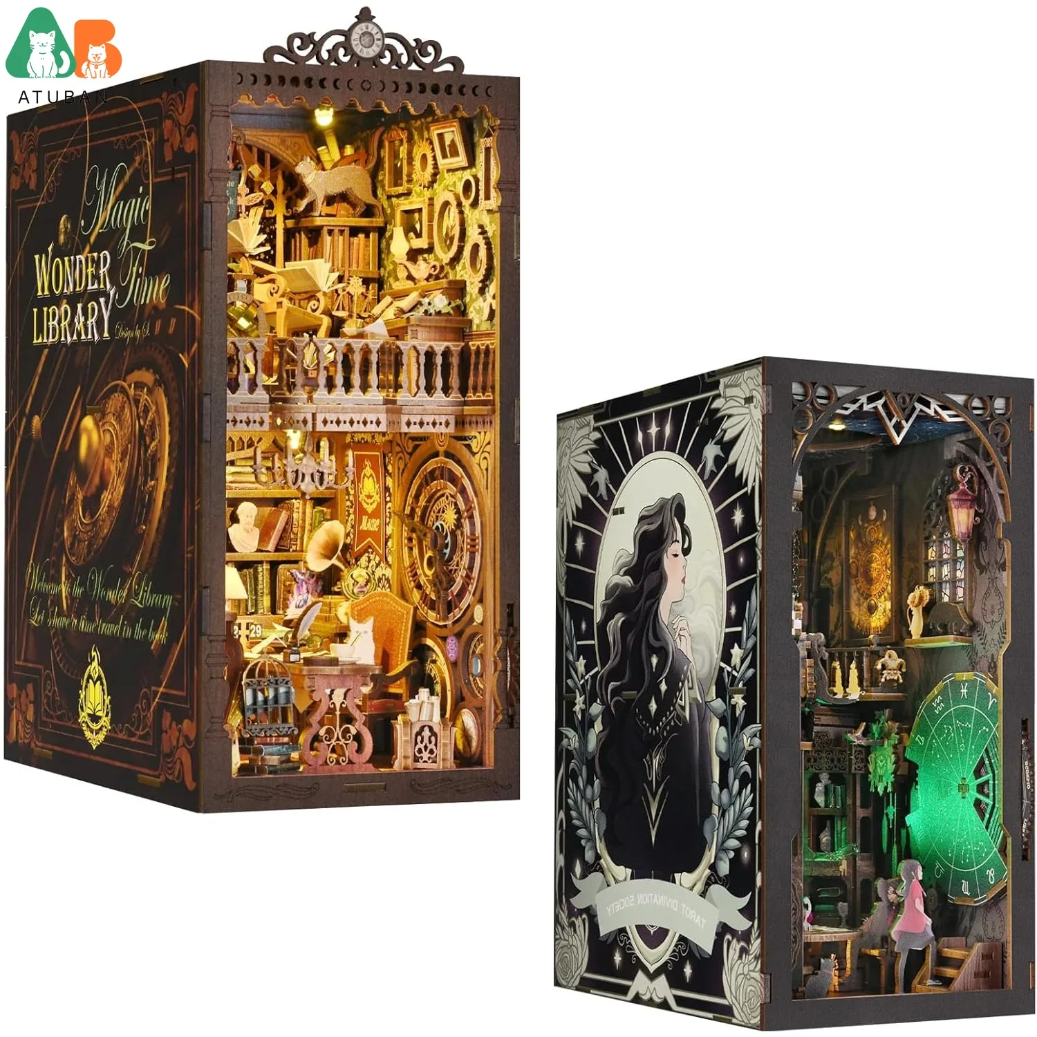 Подставка для книжной полки 3D деревянная Подростковая книг