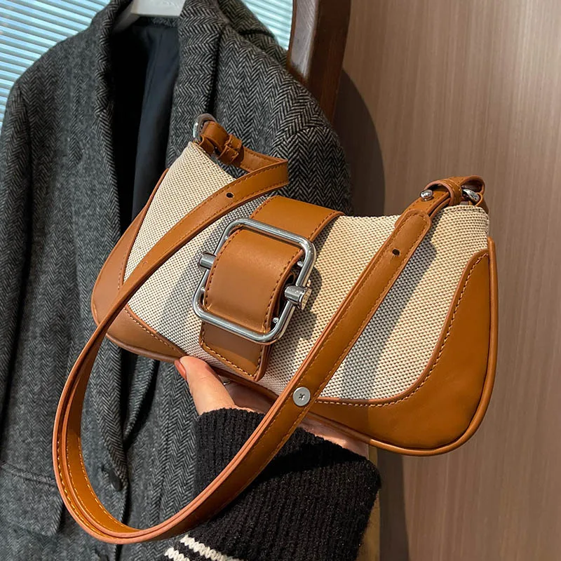 

Модная Боковая Сумка на плечо для женщин, зима 2023, дизайнерские маленькие сумочки и кошелек из искусственной кожи, дорожные сумки через плеч...