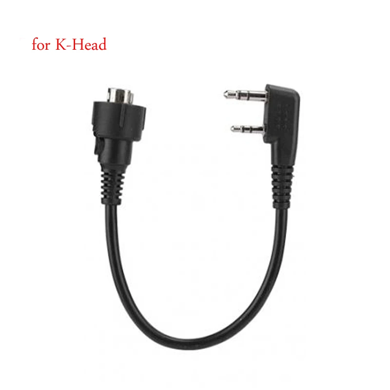 Noise Cancelling Aviation Mic Speaker PTT Microphone Headset Replacement Plug Head Cable for Baofeng Kenwood Motorola ICOM Radio