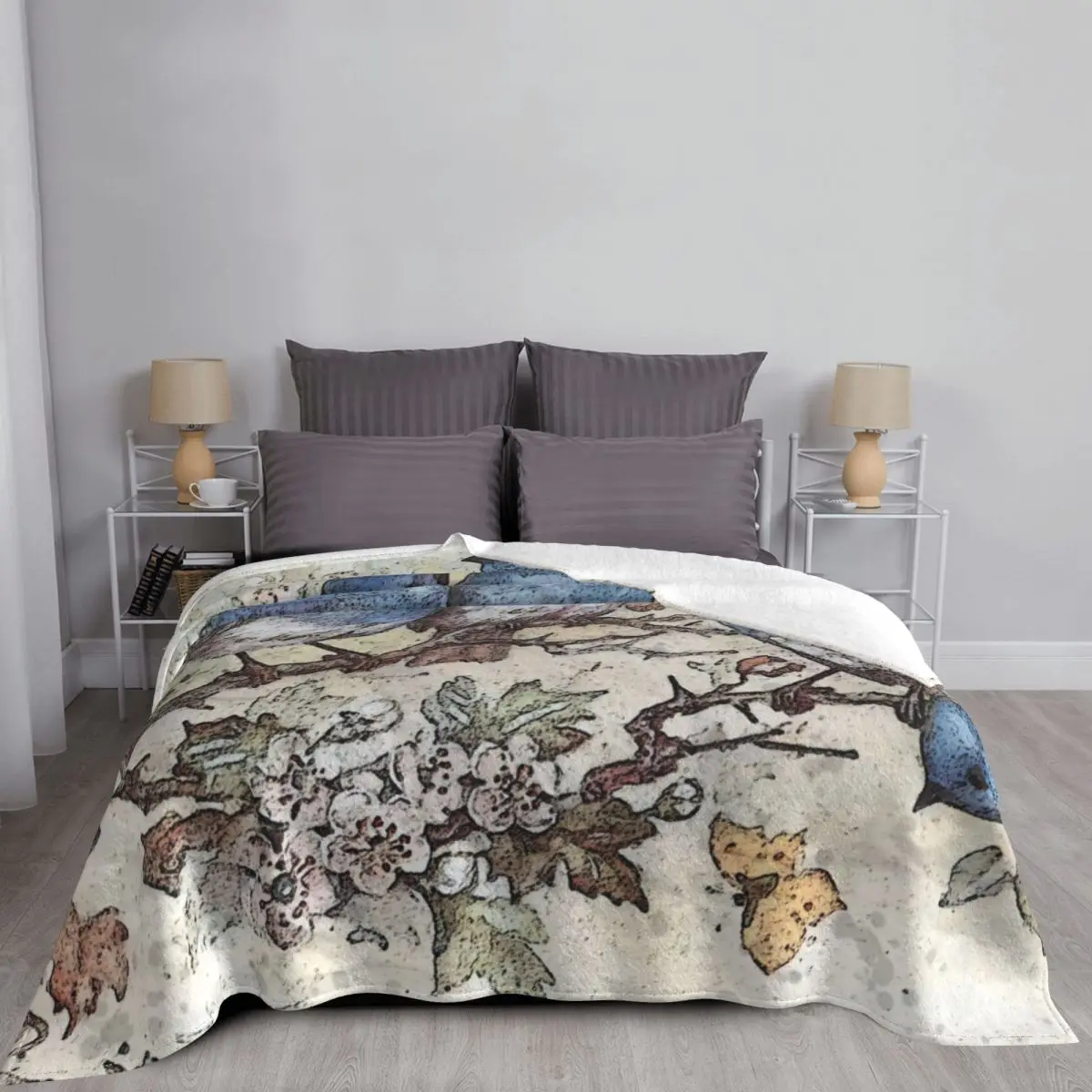 Одеяло для домашних животных покрывало питомцев примазка одеяло голубой цветок