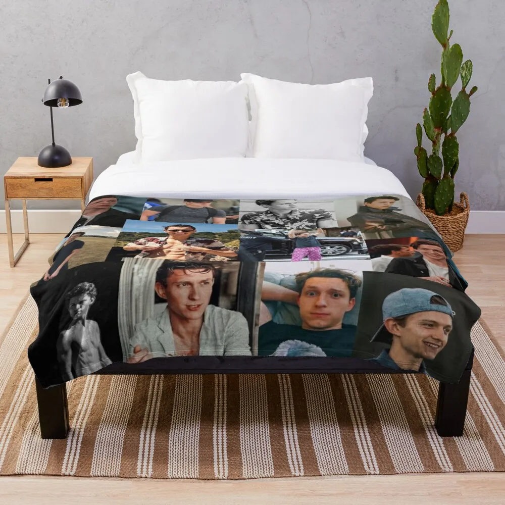 

Tom Holland collage Throw Blanket Tom Holland,Tom,Holland,Spider Man,Peter Parker,CuteThrows Blanket For Beds Big Bed Sheet