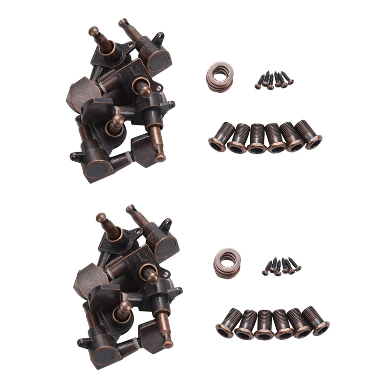 

Vintage Style Copper Guitar Tuning Pegs Tuners Machine Head 6L+6R