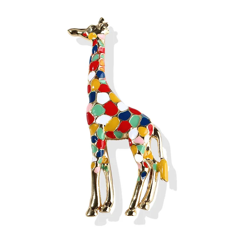 

Multicolour Enamel Giraffe Brooches For Women Cute Animal Brooch Lapel Pin Fashion Jewelry Badge Coat Corsage Broches Gift