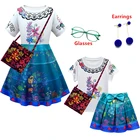 Новинка 2021, костюм для косплея по мотивам фильма очаровательный палец, платье для девочки, ЖЕНСКИЕ НАРЯДНЫЕ ПЛАТЬЯ для карнавала, Хэллоуина, платье принцессы, сумка, серьги, glase