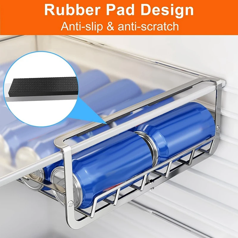 

Soda Can Holder For Refrigerator,Hanging Soda Can Organizer Stainless Steel Can Holders Dispenser For Fridge Can Storage Durable