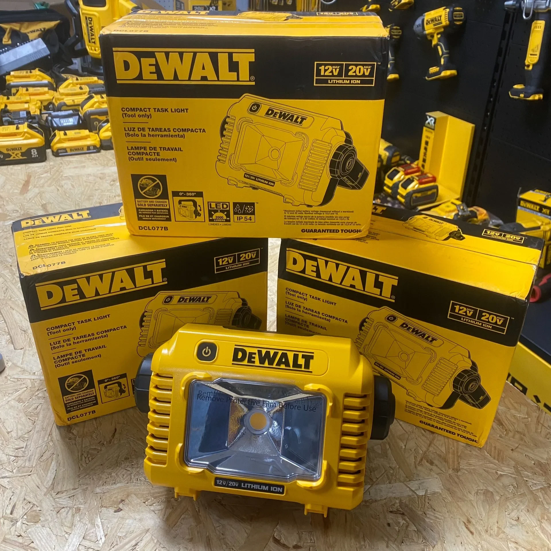 DEWALT DCL077B 12 В/20 в литий-ионная Беспроводная компактная Рабочая лампа (только для