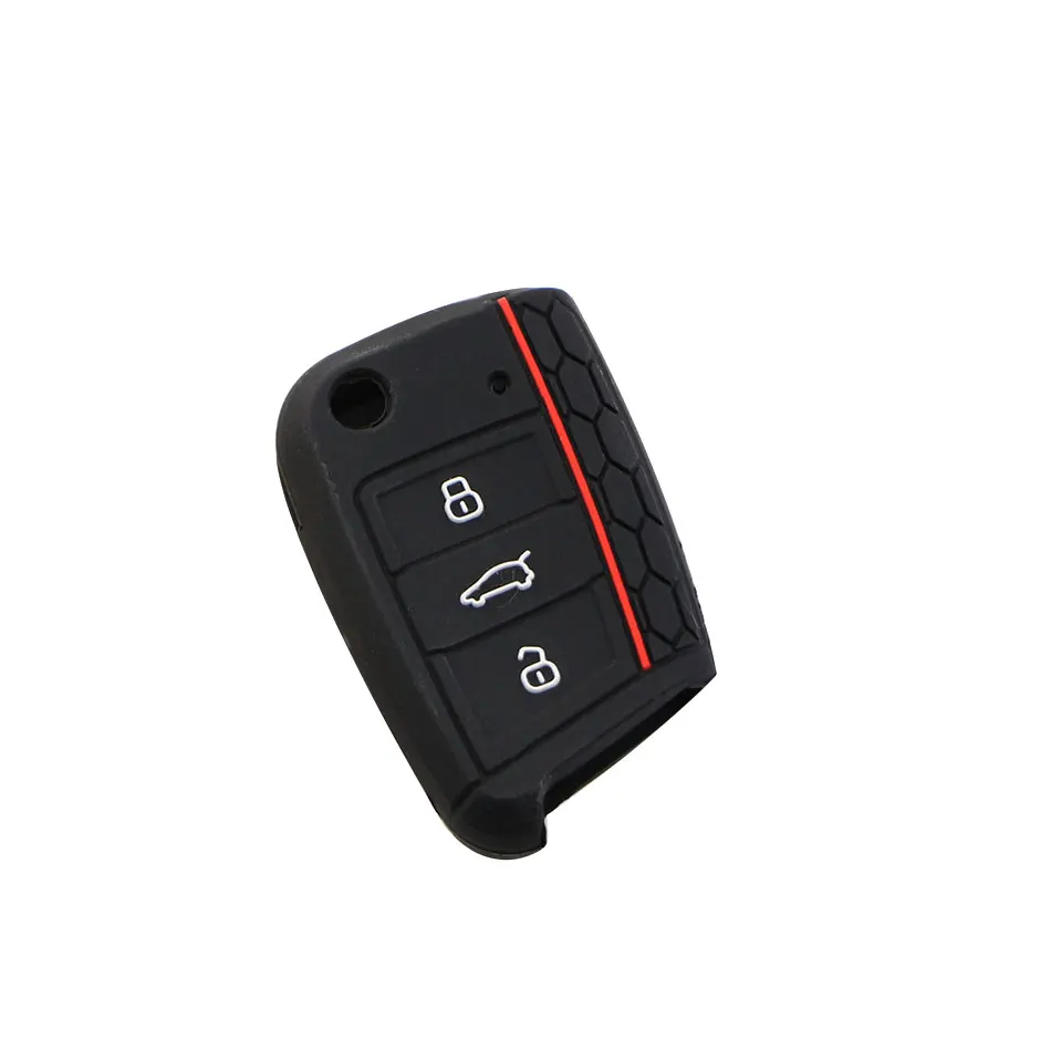 

Чехол для автомобильного ключа, силиконовый чехол для VW Golf 7 MK7 VII Tiguan MK2 Polo Skoda Octavia A7 Kodiaq Seat Ateca Leon