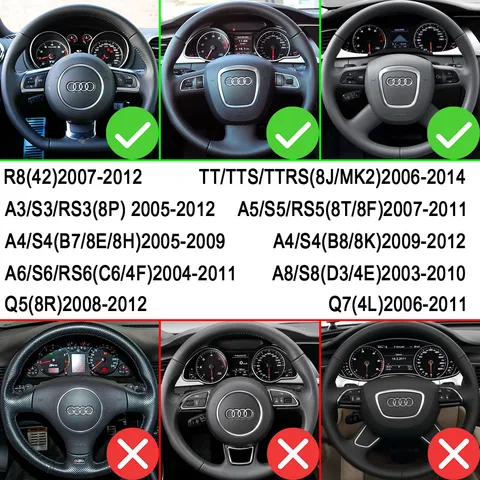 Удлинитель рулевого колеса DSG для Audi TT TTS MK2 8J A5 S5 Coupe A4 B8 A3 8P S3 Q5 A8 R8 Sportback Quattro Sline