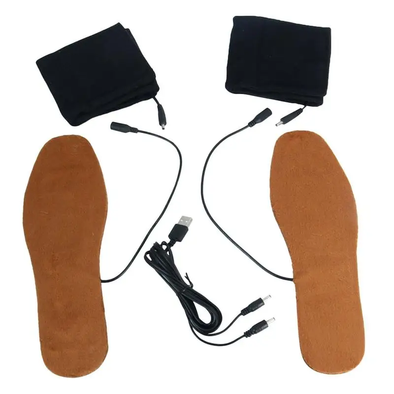 

Стельки с подогревом для обуви с USB, электрическая перезаряжаемая грелка для ног, мягкая грелка для ног, коврик для носков, размер 36-39/39-44, зима