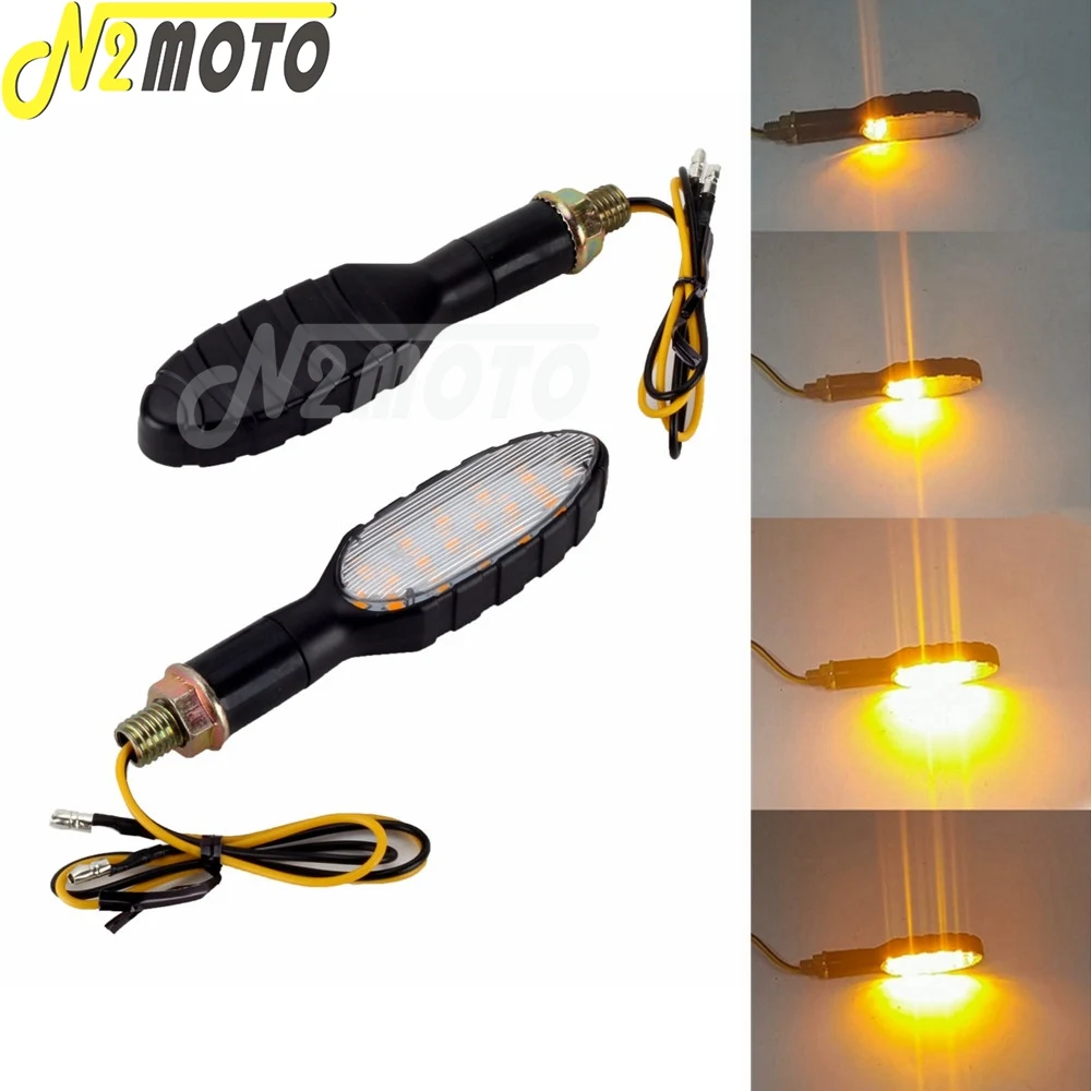 

Motorcycle LED Turn Signal Lights Flowing Water For Harley Honda Suzuki Kawasaki Yamaha Amber Flasher Blinker Indicator Light