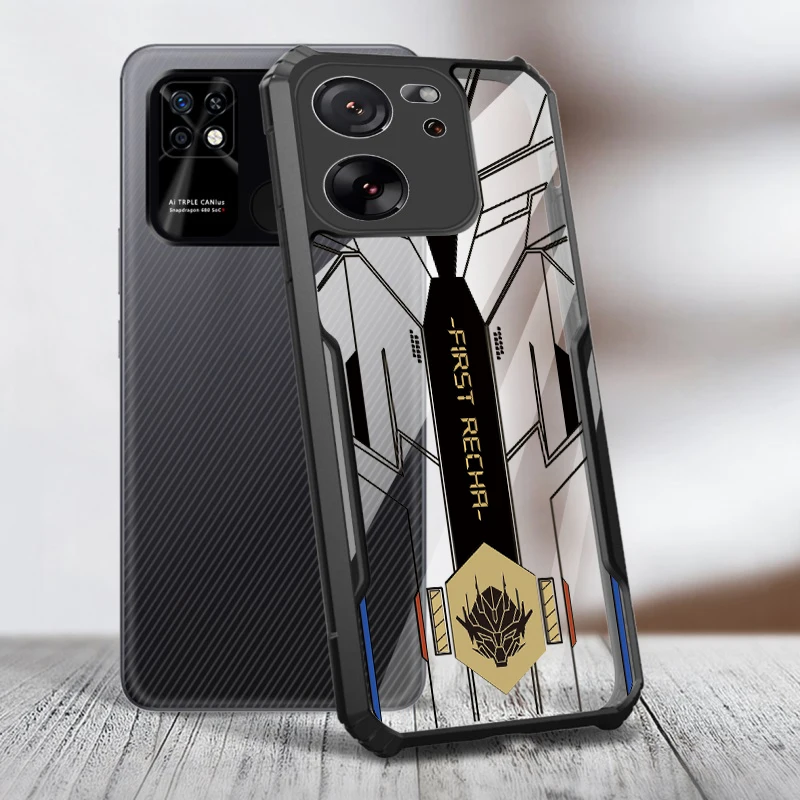 Для Xiaomi 14T Pro 13T 12T 11T 10T Lite 9T Прозрачный чехол для предотвращения падения с узором No