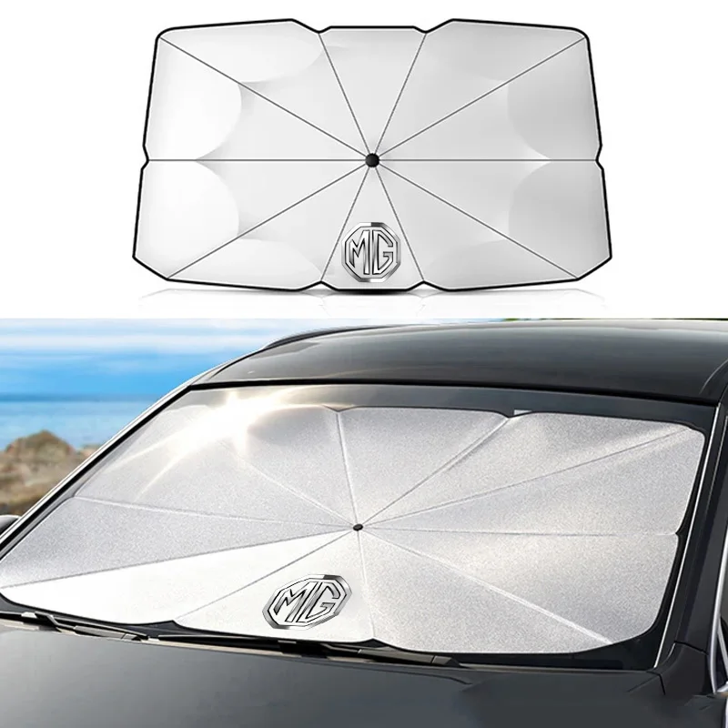 Автомобильный солнцезащитный зонт, Складной автомобильный солнцезащитный зонт на лобовое стекло для MG HS ZS MG6 MG5 EHS 2021 MG3 MG7 GT GS 350 RX5 Hector ZX EZS 2017