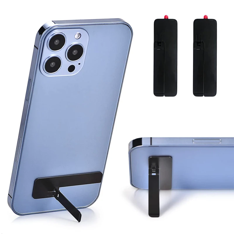 

0.6mm Ultra Thin Invisible Phone Holder Stand Desktop Metal Foldable Mobile Phone Kickstand Back Sticker Bracket for IPhone Mi