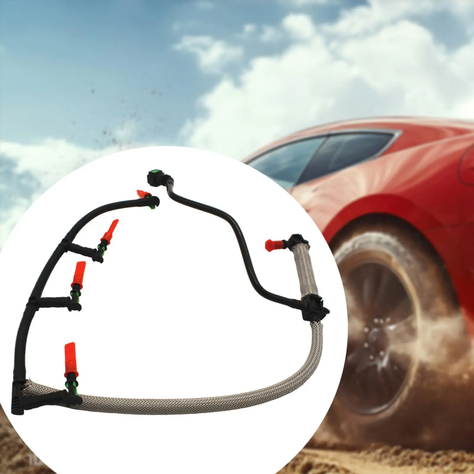 Fuel Return Leak Off Pipe with Clips 1731740 Garage Repair Spare BK3Q9K022AE for