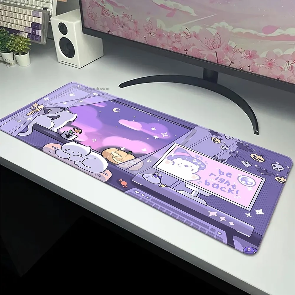Большой кавайный коврик для мыши с милым котом розовый игровые аксессуары