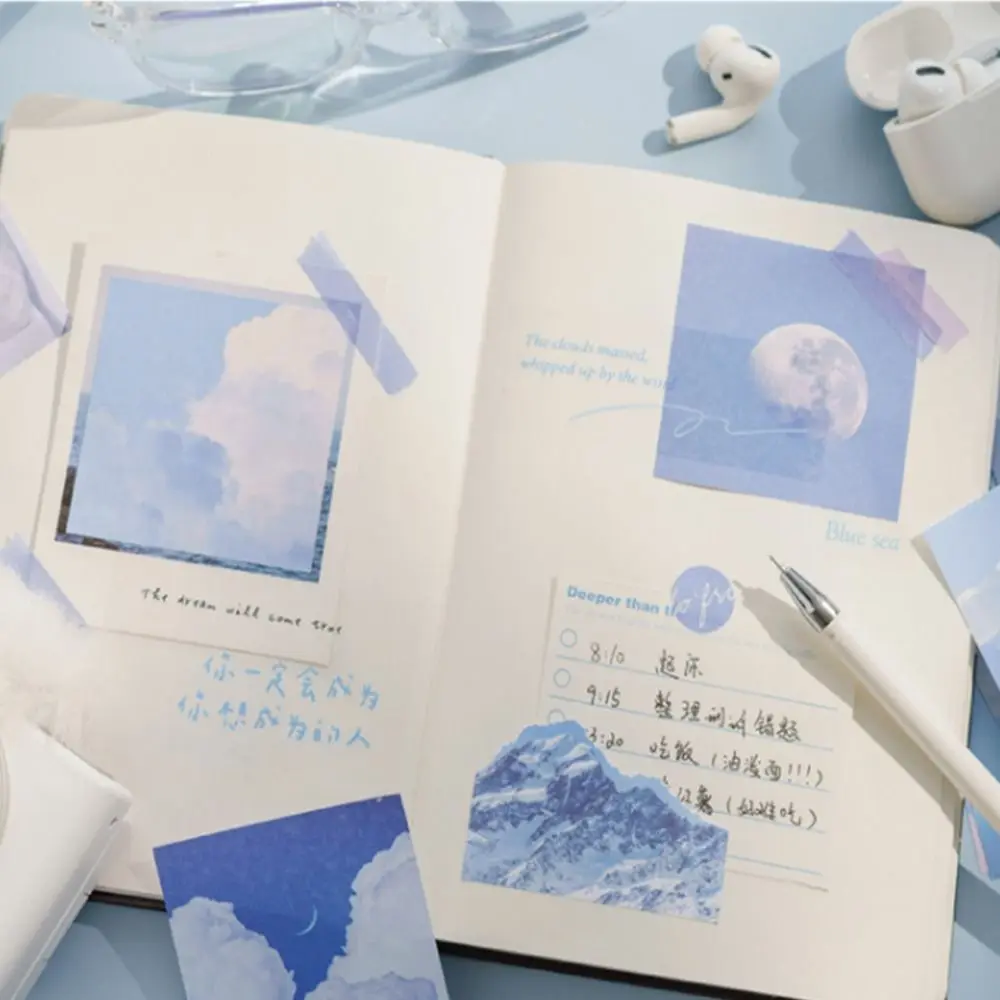 

400pcs/pack Ins Landscape Nature Memo Pad Collage Stationery DIY Junk Journal Scrapbooking Supplies Art Materials Paper