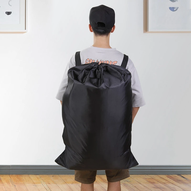 

Large Laundry Bag Polyester Washing Backpack Clothes Storage Bag with 2 Adjustable Shoulder Straps for School Camping