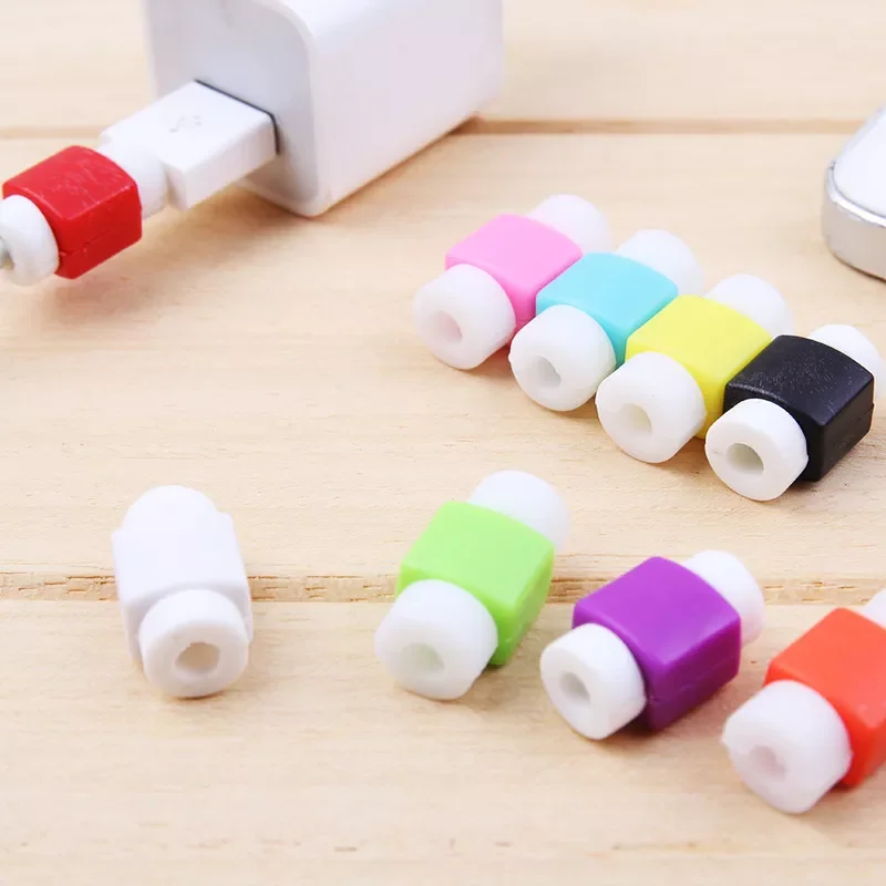 

5 шт., силиконовые защитные чехлы для кабелей USB