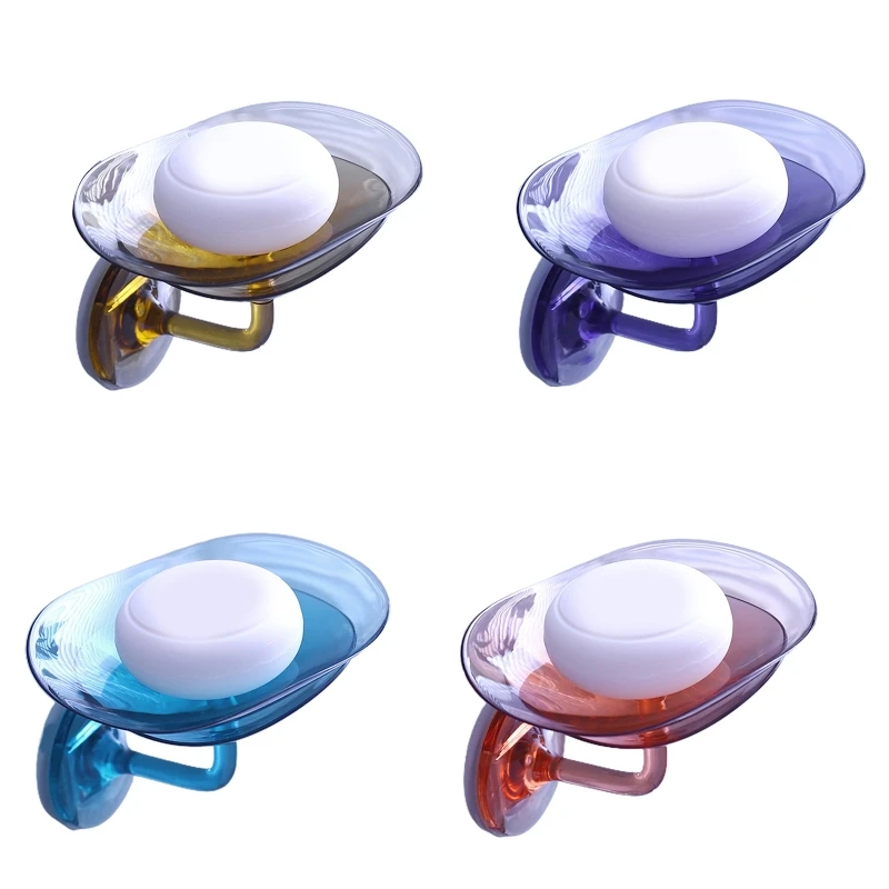 

Wall Mounted Petal Soap Box Drain Free Punching Soap Drainage Rack for Home Bathroom Shower Toilet Sponge Rag Organizer