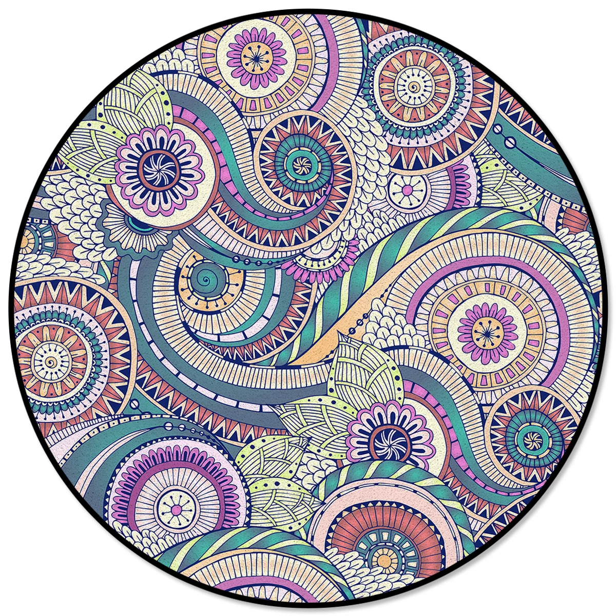 

Palace Pattern Gorgeous Round Carpets for Living Room Home Decoration Modern Circle Rug for Bedroom Outdoor Mat Round Area Rug