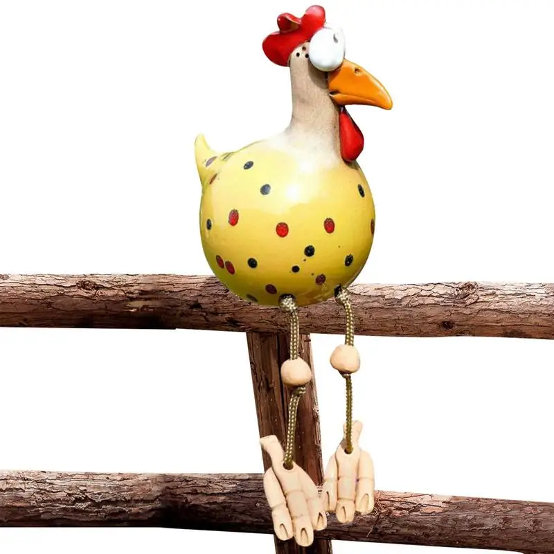 

Funny Chicken Decor Yard Art Chicken Farm Art Backyard Decoration Creative Chicken Outdoor Statues Resin Desktop Ornament