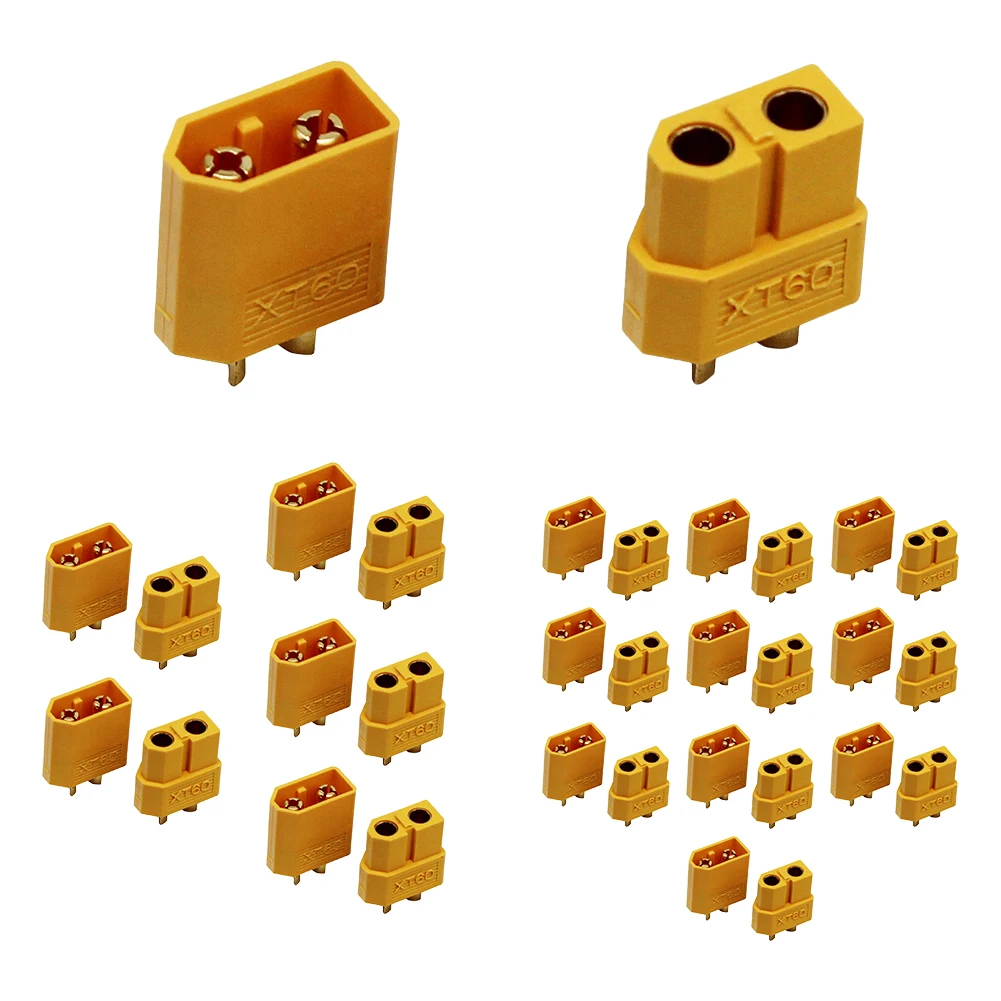 

1/10/20pcs Lipo Battery Connectors Gold Plated Nylon Male Female Bullet Connectors RC Parts Replacement Accessories for RC Plane