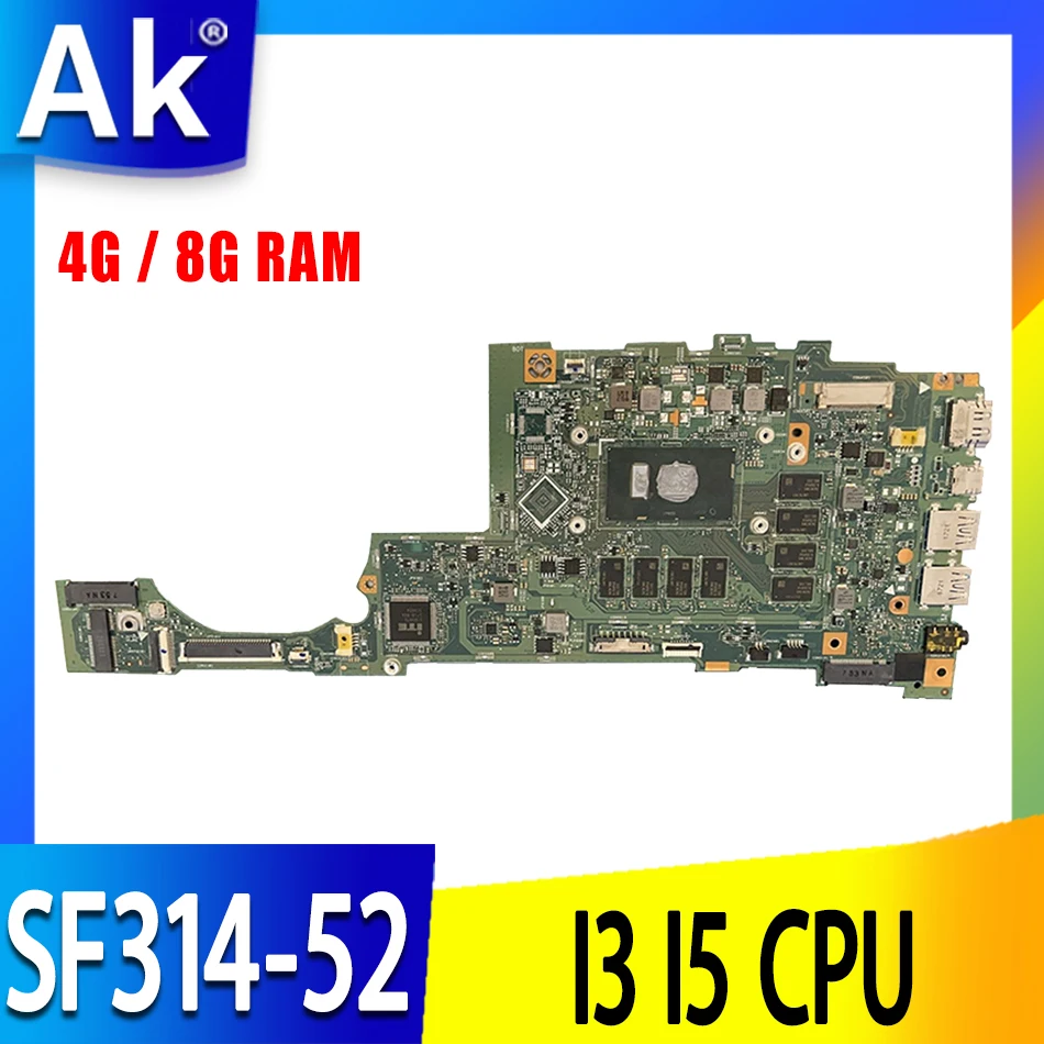 

Материнская плата SU4EA для ноутбука Acer Swift SF314-52 SF314-52G, материнская плата, Процессор I3 I5 7-го поколения или процессор 8-го поколения, 4 ГБ 8 ГБ ОЗУ