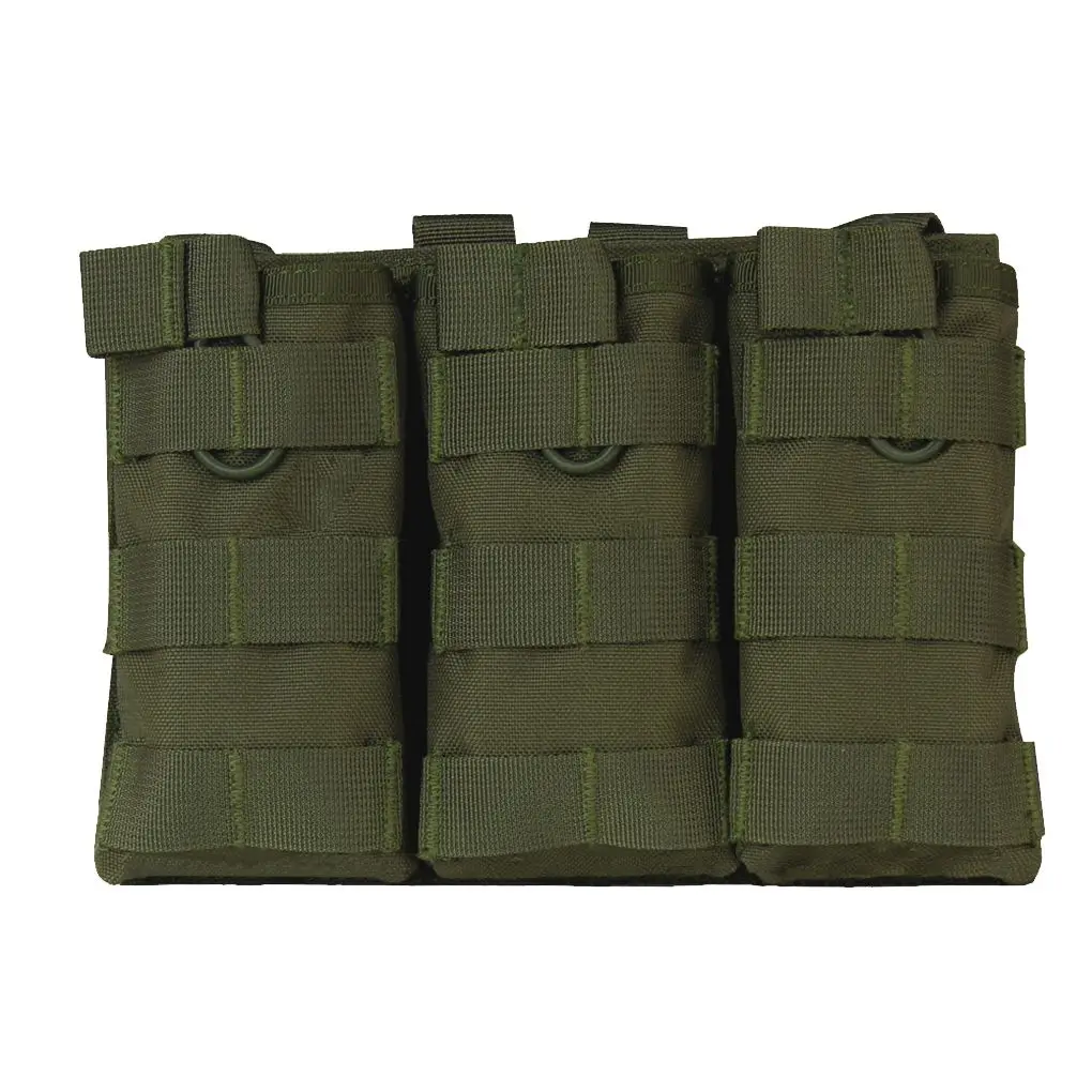 

Camouflage Solid Triple Magazine Pouch Nylon Molle Outdoor Hunting Hiking Utility Accessories Storage Bag