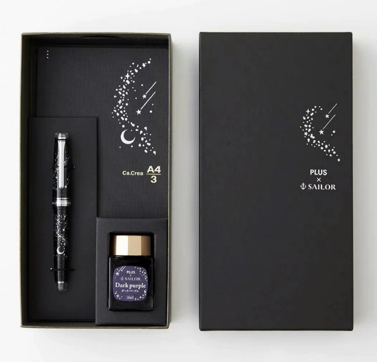 Оригинальная авторучка SAILOR X PLUS Limited Starry Sky из смолы набор чернил Meteor Moon 14-каратное