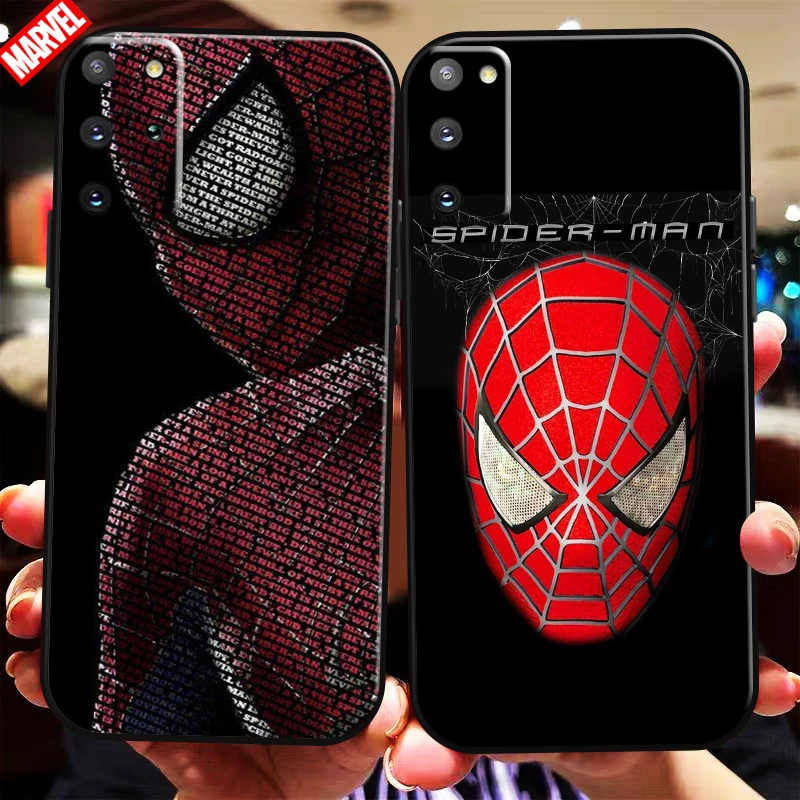 

Marvel Spiderman For Samsung Galaxy S21 S20 Ultra FE 5G S21 S20 S10 10E S9 S8 Plus Phone Case Funda Black Carcasa TPU