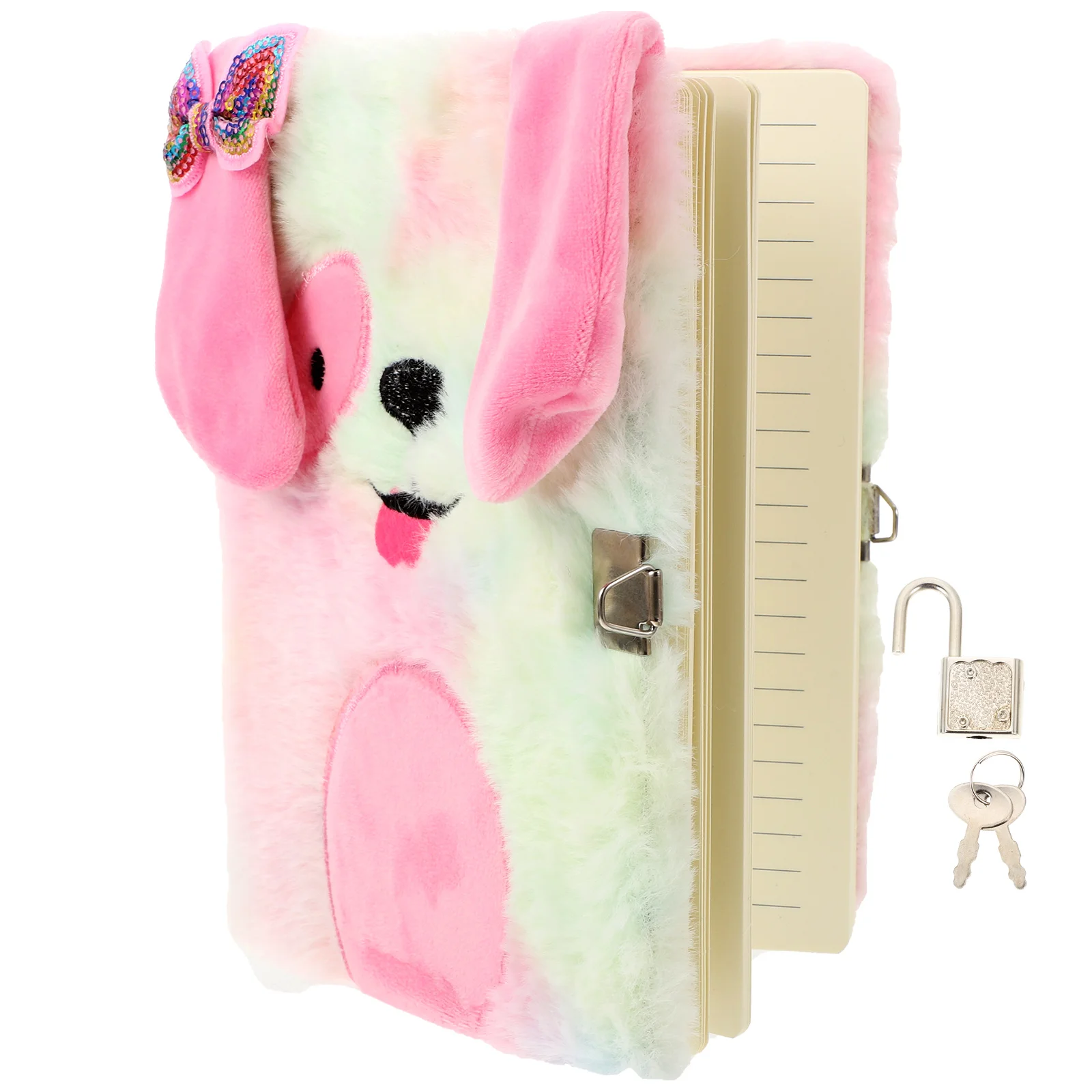 

Notebook Diary Journal Plushwriting Office A4 Refillable Notepad Kids Cartoon Girls Lockable School Pad Gift Supplies Cute