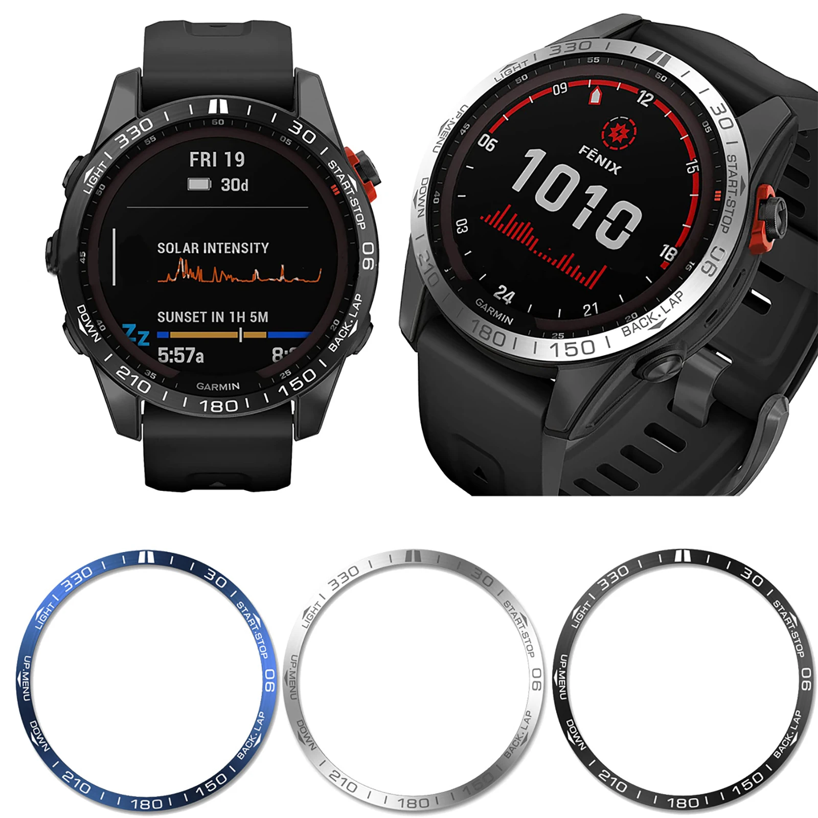 

Металлическая вставка для грани для Garmin Fenix 7S, сменные детали кольца для защиты от царапин