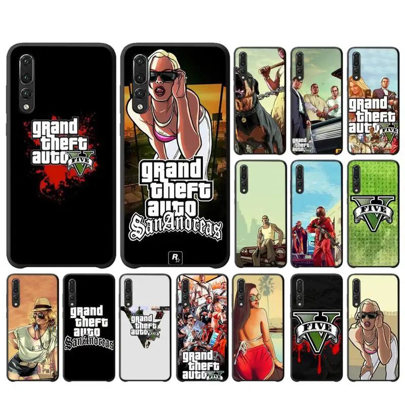 

MaiYaCa rockstar gta 5 Grand Customer Phone Case for Huawei P30 40 20 10 8 9 lite pro plus Psmart2019