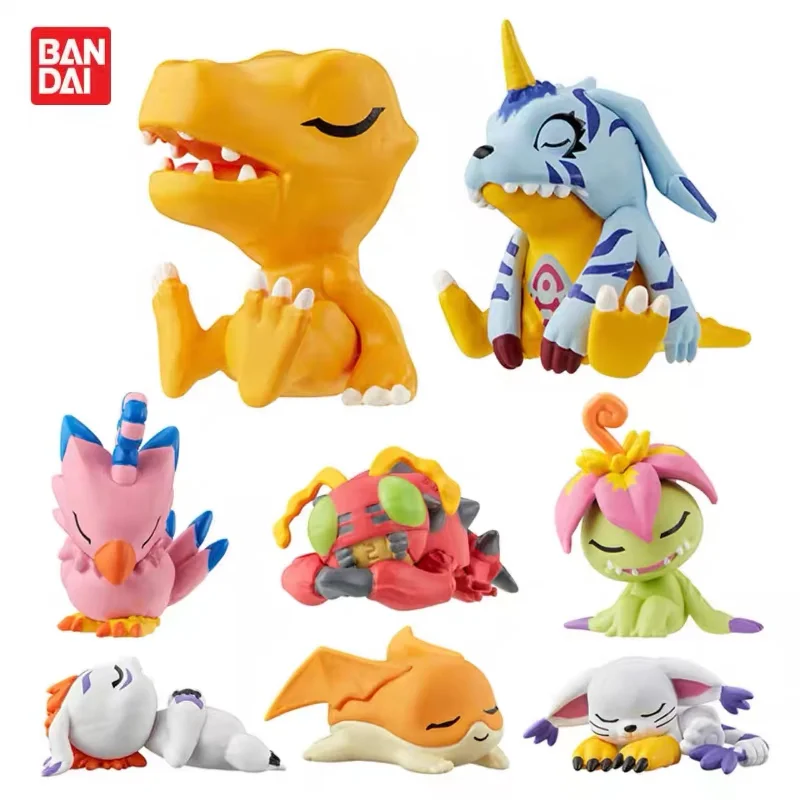 

Bandai Genuine Digimon Adventure Capsule Toys Agumon Gabumon Garurumon Sleeping Toys