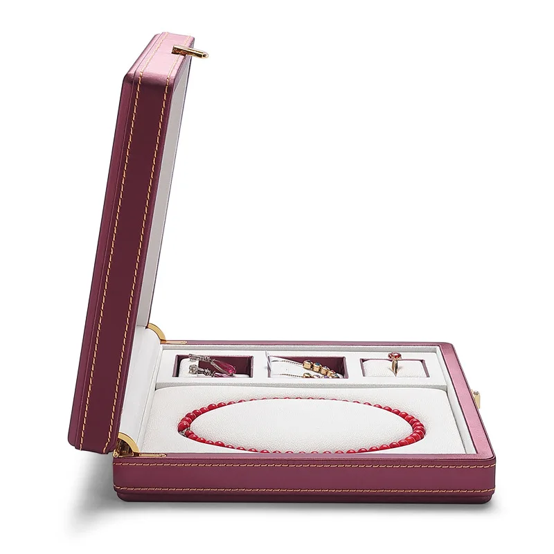 2022 Jewelry Organizer Display Travel Jewellery Case Boxes Travel Portable Jewelry Box Leather Storage Organizer Earring Holder