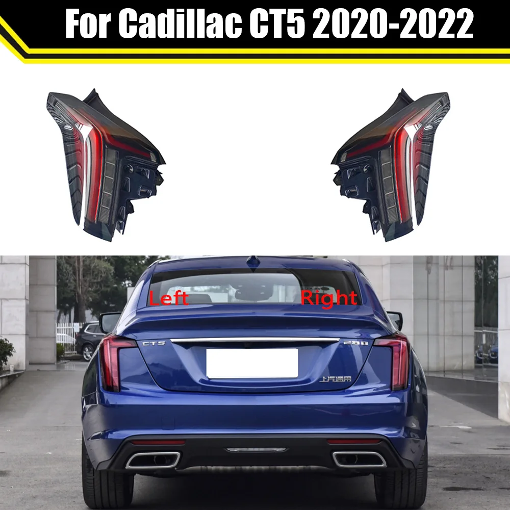 Купи Taillight Assembly Suitable For Cadillac CT5 2020 2022 Modified Brake Lights Flowing Water Steering Light LED Rear Tail Lights за 37,212 рублей в магазине AliExpress