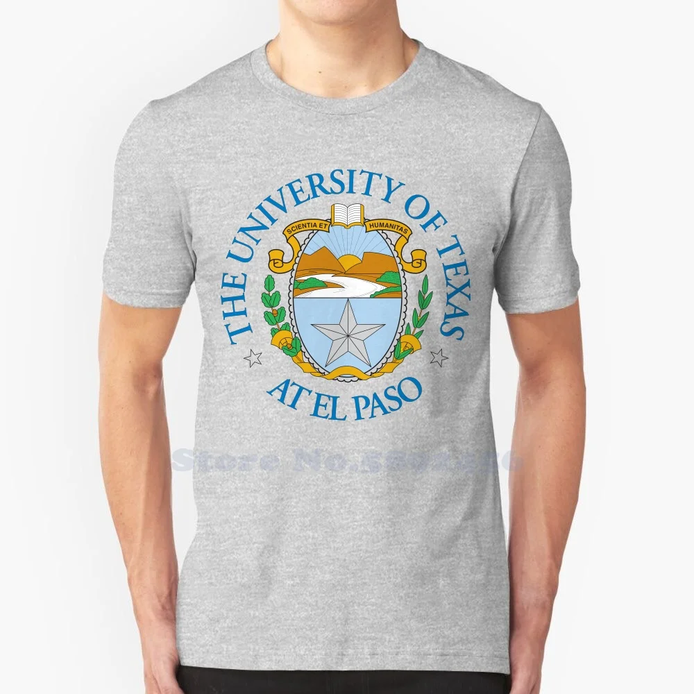 

University of Texas at El Paso Casual Streetwear Print Logo T-shirt Graphic 100% Cotton Tee