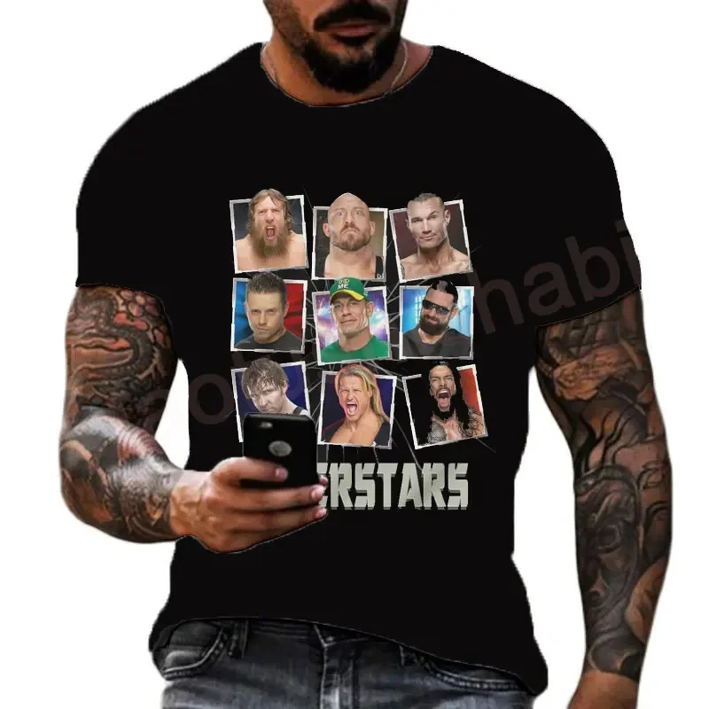 Футболка мужская летняя с 3D-принтом известный соревнований по борьбе Детская