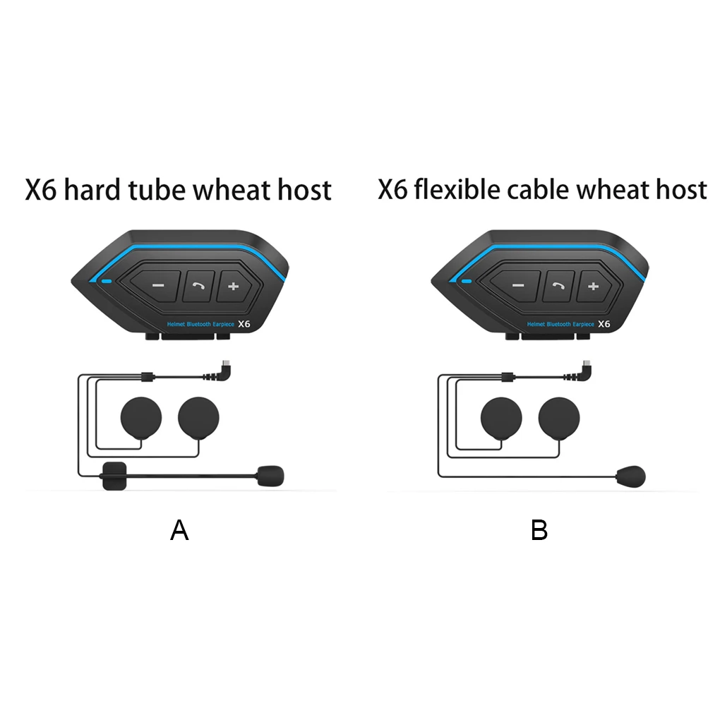 

Bluetooth-наушники для шлема с шумоподавлением, заряжаемые, IP67, водонепроницаемая гарнитура с внутренней связью, музыкальный плеер