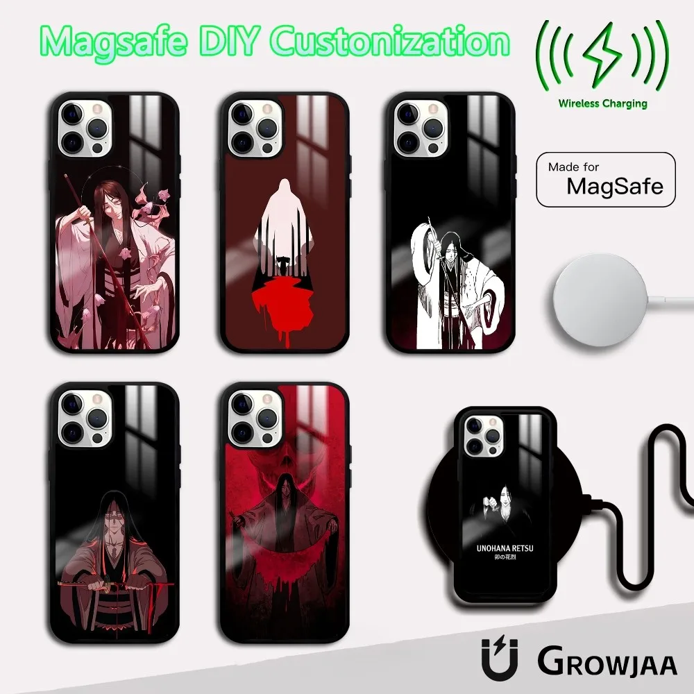 Чехол для телефона U-Unohana Retsu B-Bleach с аниме iPhone 16 15 14 13 12 11 Pro Max Plus Mini Magsafe Mirror
