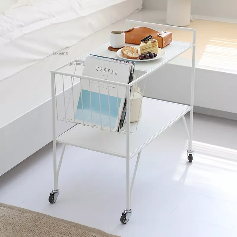 

Nordic Dining Room Cart Living Room Kitchen Island Table Simple Designer Storage Shelves Household Furniture Apartment Trolley