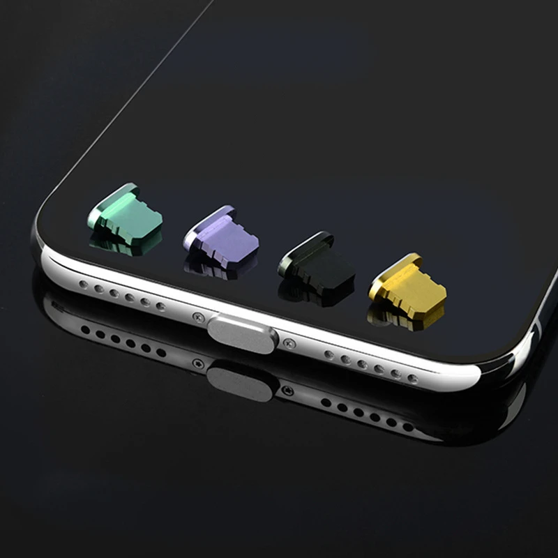 

For Apple iPhone Metal Anti Dust Plug Charge Port Plug Stopper Cap Cover for iPhone 13 12 11 Pro Max X XR 8 7 6S Plus Dustplugs