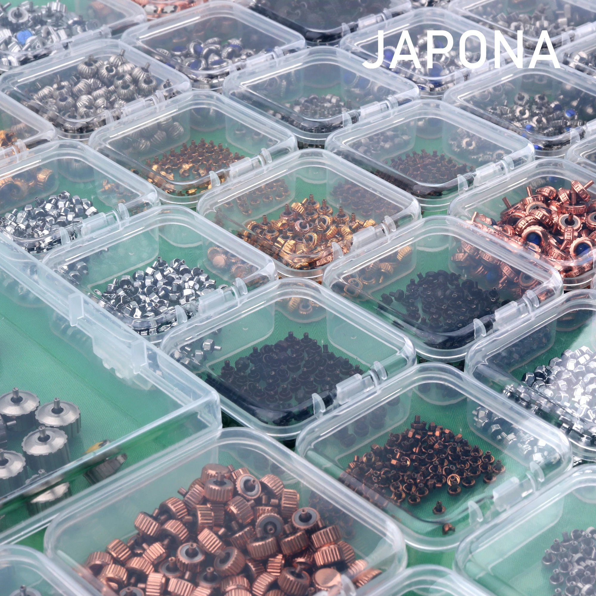 steel ! 100PCS mixed waterproof steel watch handles watch Crown Various sizes and colors For watchmakers diy wahtch accessory