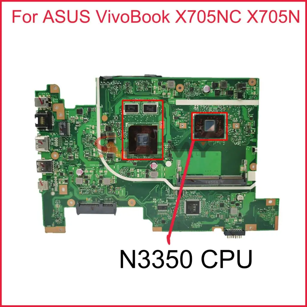 Enlarge SAMXINNO X705NC Laptop Motherboard For ASUS VivoBook X705NC X705N Original Mainboard Pentium N3350 CPU